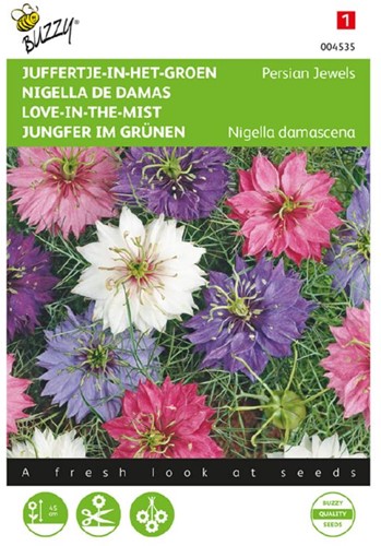 Juffertje-in-het-groen Persian Jewels - Nigella damascena