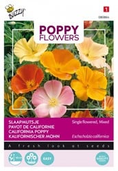 Slaapmutsjes enkelbloemig, gemengd - Poppy Flowers