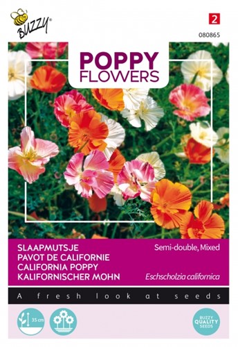 Slaapmutsje, Semi-dubbelbloemig gemengd - Poppy Flowers