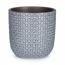 Mini pot relief blauw D7