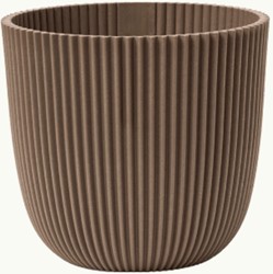 Bloempot Capi Nature Groove Warm Taupe Ø25 cm