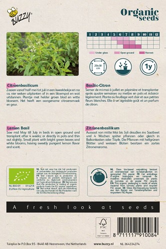 Bio Basilicum Citroensmaak - Ocimum Basilicum-2