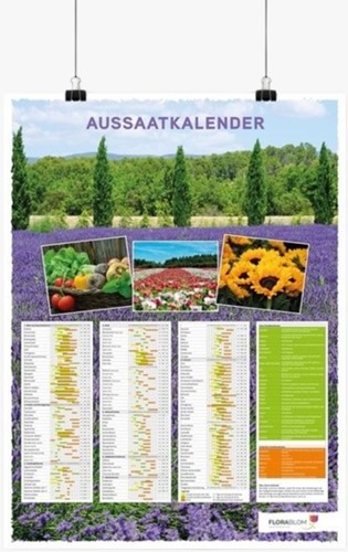 Zaaikalender Poster Duits - Opgevouwen
