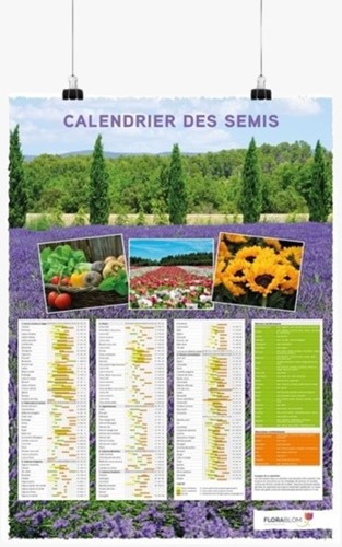 Zaaikalender Poster Frans - Opgevouwen