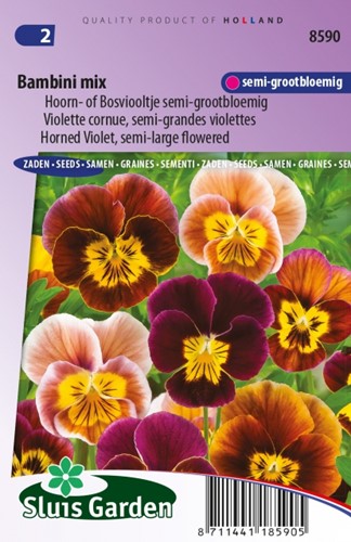 Hoornviooltje Bambini Mix - Viola Cornuta