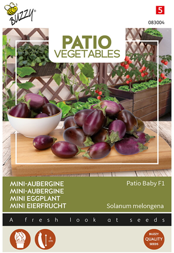 Aubergine Patio Baby F1 - Patio Vegetables
