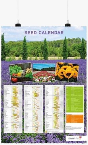 Zaaikalender Poster Engels - Opgevouwen