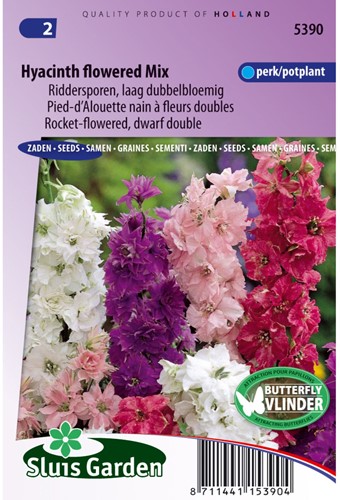 Ridderspoor Hyacinth bloemige Mix (Delphinium)-2