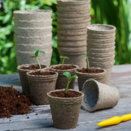 Turfpotjes 8 cm rond 15st. - Nature