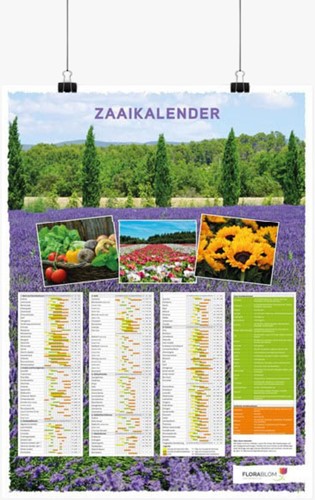 Zaaikalender Poster Nederlands - Opgevouwen